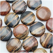 Banded Jasper Coin Gemstone Beads (N) Approximate Size 16mm 15.5 inches