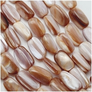 Mother of Pearl Pink Brown Freeform Nuggets Beads (N) Approximate Size 9.8 x 8 x 5mm to 13.5 x 9.2 x 5.2mm 16.5  inches