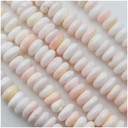 Pink Conch Shell Flat Nugget Center Drilled Beads (N) Approximate size 4.2 to 6.8mm 16 inches