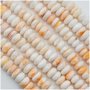 Pink Conch Shell Hand Cut Rondelle Beads (N) Approximate size 6.8 to 9.5mm 16 inches