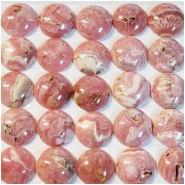 1 Rhodochrosite 12mm Round Gemstone Cabochon (N)