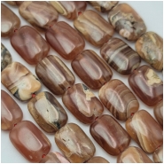 Rhodochrosite Brown Puff Rectangle Gemstone Beads (N) Approximate size 10 x 14mm 15.75 inches