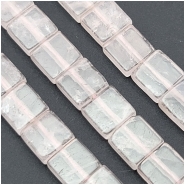 Rose Quartz Flat Square Gemstone Beads (N) Approximate size 7.65 to 7.85mm 15 inches