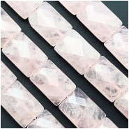 Rose Quartz Faceted Rectangle Gemstone Beads (N) Approximate size 10 x 14mm 16 inches