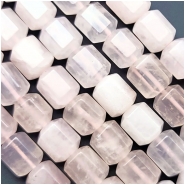 Rose Quartz Faceted Barrel Gemstone Beads (N) Approximate size 7.7 x 9.8mm to 9 x 10.7mm 16 inches
