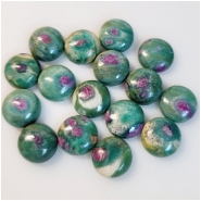 3 Ruby Fuschite 12mm Round Gemstone Cabochon (N)