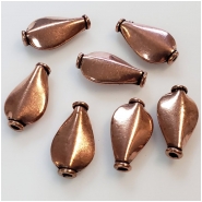 5 Copper Beads Approximate size 9.5 x 17.25mm to 9.9 x 17.80mm