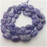 Tanzanite Graduated Nugget B Grade Gemstone Beads (H) Approximate size 7.7 x 9.1mm to 10.1 x 16.6mm 19 inches