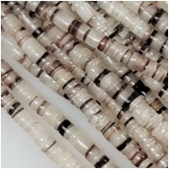 Natural Hammer Shell Heishi Bead  (N) Approximate size 3.2 to 4.2mm