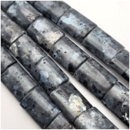 Larvikite Black Labradorite 13.5 x 18mm Rectangle Gemstone Beads (N) 16 inches