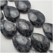 Larvikite Black Labradorite 18 x 25mm Teardrop Gemstone Beads (N) 16 inches