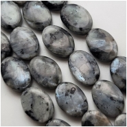 Larvikite Black Labradorite 10 x 14mm Oval Gemstone Beads (N) 15.5 inches