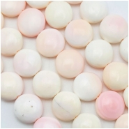 Pink Conch Shell Puff Coin Beads (N) 12mm