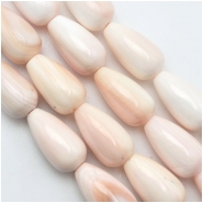 Pink Conch Shell Teardrop Beads (N) 6 x 12mm