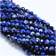 Lapis Lazuli Faceted Round 3mm Gemstone Beads (N) 15.5 inches