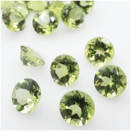1 Peridot Faceted 7mm Round Loose Cut Gemstone (N) 7mm  CLOSEOUT