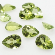 1 Peridot Faceted 6x8mm Pear Shape Loose Cut Gemstone (N) 6 x 8mm  CLOSEOUT