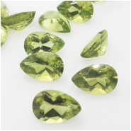 1 Peridot Faceted 6x9mm Pear Shape Loose Cut Gemstone (N) 6 x 9mm  CLOSEOUT