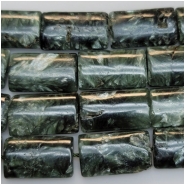 Seraphinite Puff Rectangle Gemstone Beads (N) 12 x 20mm15 inches CLOSEOUT