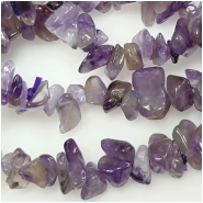 Amethyst Chip Gemstone Beads (N) Approximate size 2.5 to 20mm 7.5 inches.