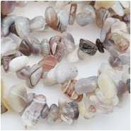 Botswana Agate Chip Gemstone Beads (N) Approximate size 1.5 to 12.5mm 7.5 inches
