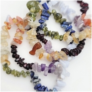 Chakra Multistone Chip Gemstone Beads (NDH) Approximate size 1.1 to 13.5mm 7.5 inches