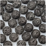 Lava Black Round Gemstone Beads (N) Approximate Size 10mm 15.5 inches