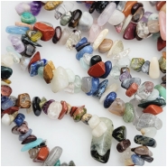 Multistone Chip Gemstone Beads (N) Approximate size 1.3 to 18mm 7.5 inches