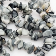 Silver Needle Agate Chip Gemstone Beads (N) Approximate size 1.6 to 13.6mm 7.5 inches