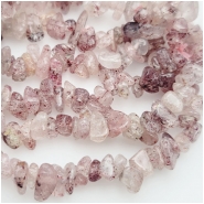 Strawberry Quartz Chip Gemstone Beads (N) Approximate size 1.4 to 13mm 7.5 inches