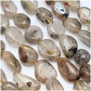 Rutilated Quartz Nugget Gemstone Beads (N) 7 x 7.6mm to 10.4 x 14mm