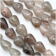 Rutilated Quartz Teardrop Gemstone Beads Mix (N) 10 x 12mm