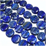 Lapis Coin Gemstone Beads (N) 12 to 17mm 16 inches