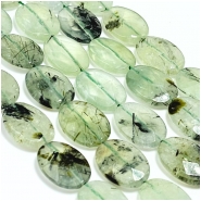 Prehnite Large Faceted Oval Gemstone Beads (N) 13 x 18mm 15.5 inches
