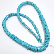 Kingman Turquoise Graduated Freeform Heishi Gemstone Beads (S) 3.3 to 8.4mm 15.75 inches