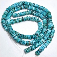 Kingman Turquoise Freeform Heishi Gemstone Beads (S) 6 to 10.3mm 16 inches