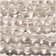 Crystal Quartz Diamond Cut Faceted Coin Gemstone Beads (N) Approximate size 4.27 to 4.49mm, 7.75 inches