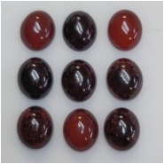 2 Amber 10 x 12mm Oval Gemstone Cabochon (N)