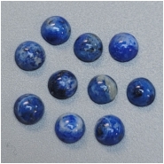 5 Lapis 4mm Round Gemstone Cabochons (N) 3.9 to 4.2mm  CLOSEOUT