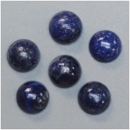 3 Lapis 7mm Round Gemstone Cabochons (N) Approximate size 6.75 to 7mm