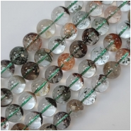 Lodolite 10mm Round Gemstone Beads (N) Approximate size 10 to 11.3mm 7.75 inches