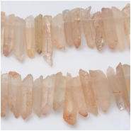 Red Crystal Quartz Top Drilled Gemstone Bead Points (N) Approximate Size 12 to 30mm 7.5 inches