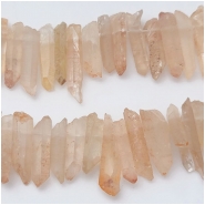 Red Crystal Quartz Top Drilled Gemstone Bead Points (N) Approximate Size 12 to 30mm 7.5 inches