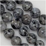 Larvikite Round Big Hole Gemstone Beads (N) Approximate Size 10mm 7.5 inches