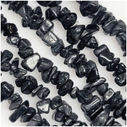Black Tourmaline Chip Gemstone Beads (N) 1.3 to 12mm 34 inches