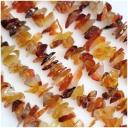 Carnelian Agate Chip Gemstone Beads (DH) 1.2 to 15mm 35 inches