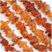 Red Carnelian Agate Chip Gemstone Beads (DH) 1.5 to 12mm 35 inches