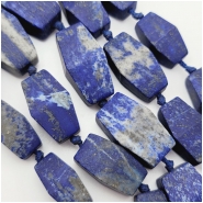 Lapis Matte Faceted Melon Gemstone Beads (N) 12.5 to 23mm 18 inches