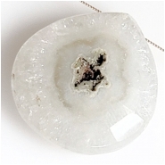 1 Solar Quartz Faceted Briolette Pendant Gemstone Bead (N) 24.5 x 25mm
