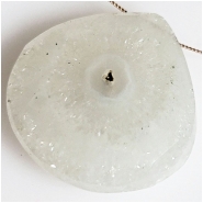 1 Solar Quartz Faceted Briolette Pendant Gemstone Bead (N) 23 x 22.8mm